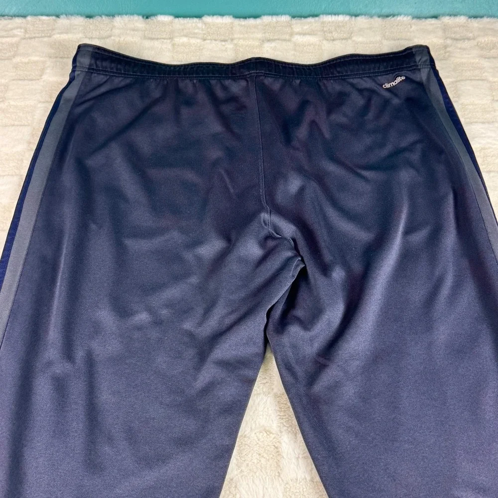 Adidas Mens Dark Gray‎ Track Pants Joggers Athletic Stripes Logo Size L